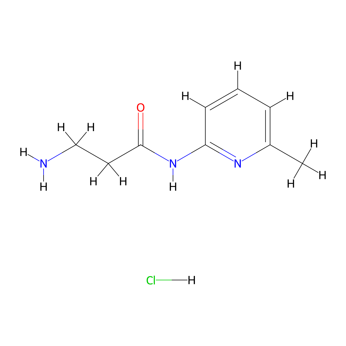 3-amino-N-(6-methylpyridin-2-yl)propanamide hydrochloride molecular structure, CAS 1209647-13-1