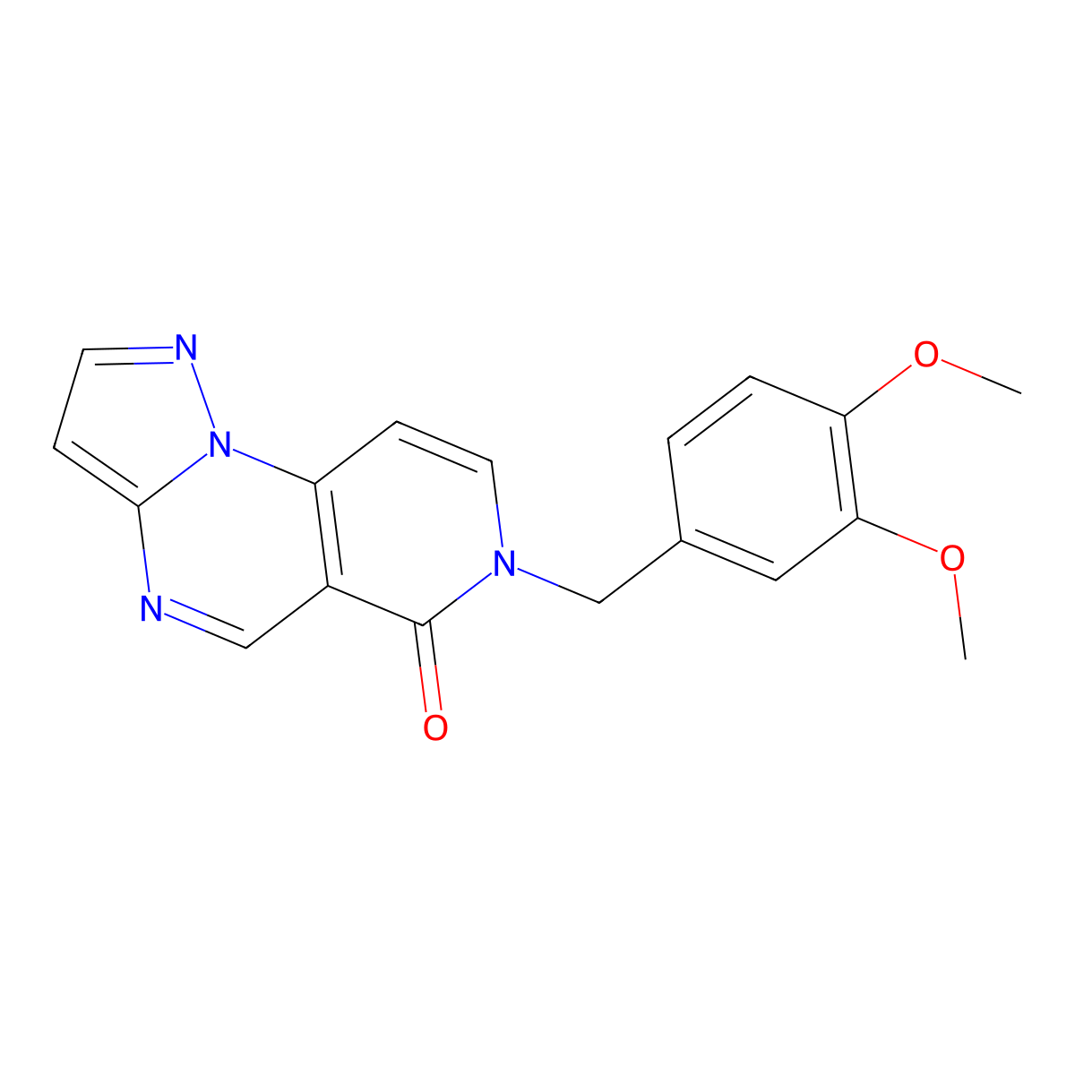 7-(3,4-dimethoxybenzyl)pyrazolo[1,5-a]pyrido[3,4-e]pyrimidin-6(7H)-one molecular structure, CAS 1209650-60-1