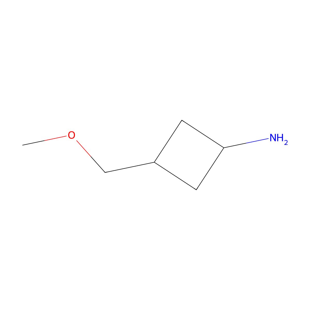 Rac-(1r,3r)-3-(methoxymethyl)cyclobutan-1-amine molecular structure, CAS 1209654-41-0