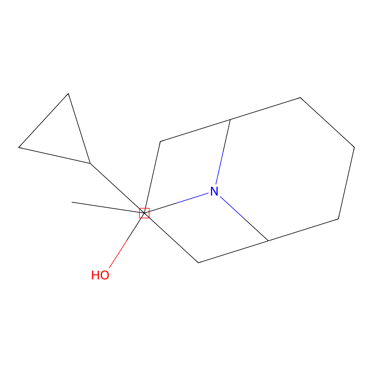 9-(Cyclopropylmethyl)-3-methyl-9-azabicyclo[3.3.1]nonan-3-ol molecular structure, CAS 1209656-51-8