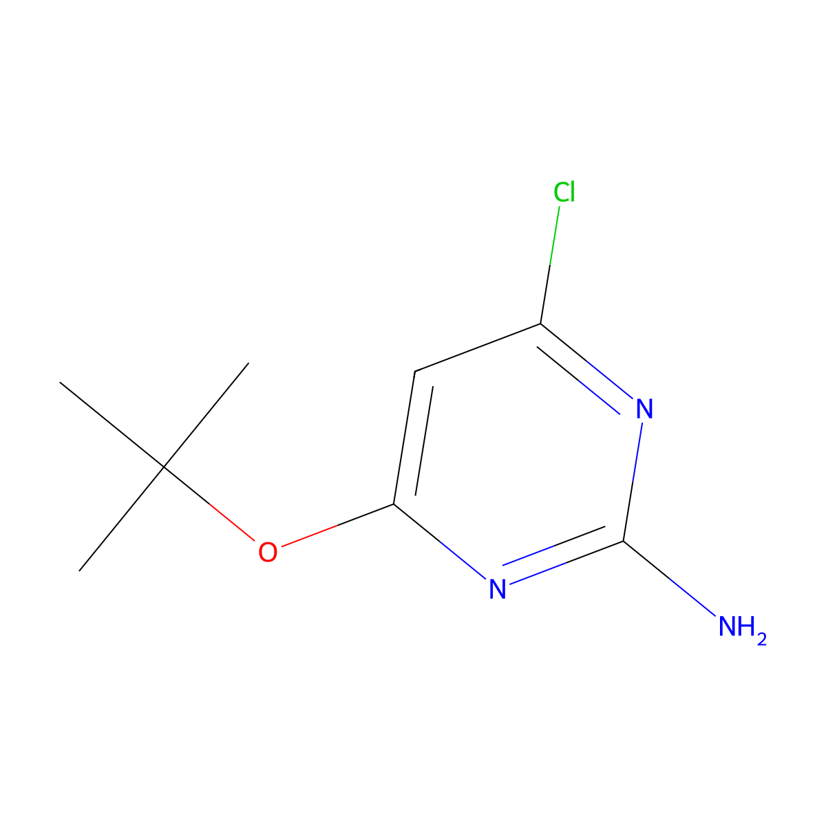 4-(tert-Butoxy)-6-chloropyrimidin-2-amine molecular structure, CAS 1209664-59-4