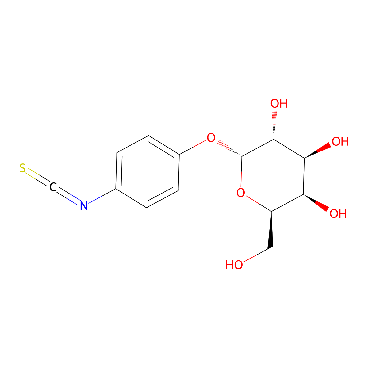 alpha-D-Galactopyranosylphenyl isothiocyanate molecular structure, CAS 120967-92-2