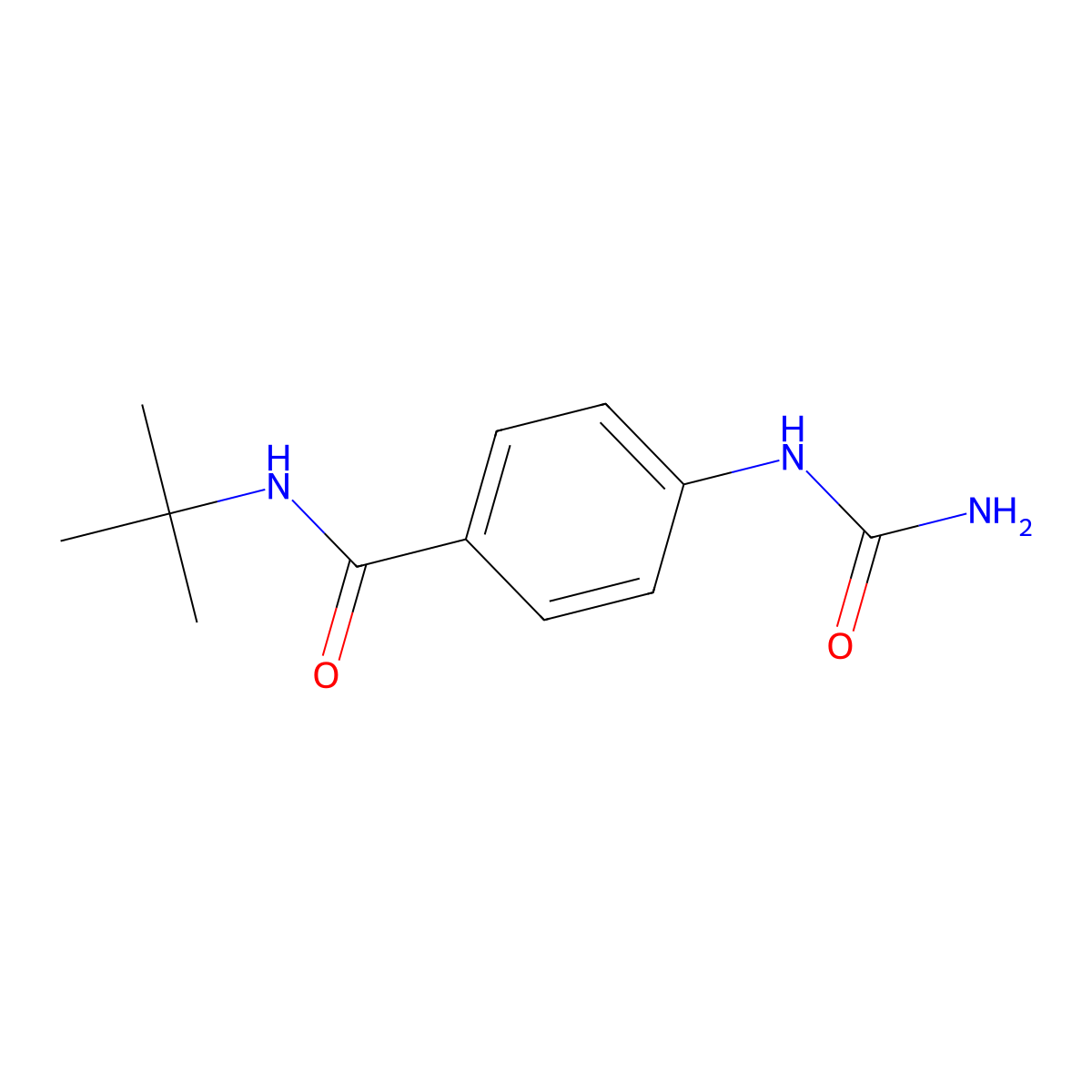 n-(Tert-butyl)-4-ureidobenzamide molecular structure, CAS 1209676-36-7
