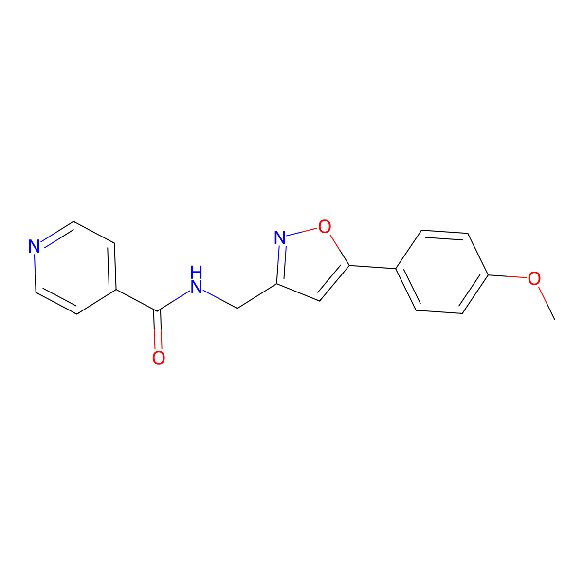 N-((5-(4-methoxyphenyl)isoxazol-3-yl)methyl)isonicotinamide molecular structure, CAS 1209678-27-2