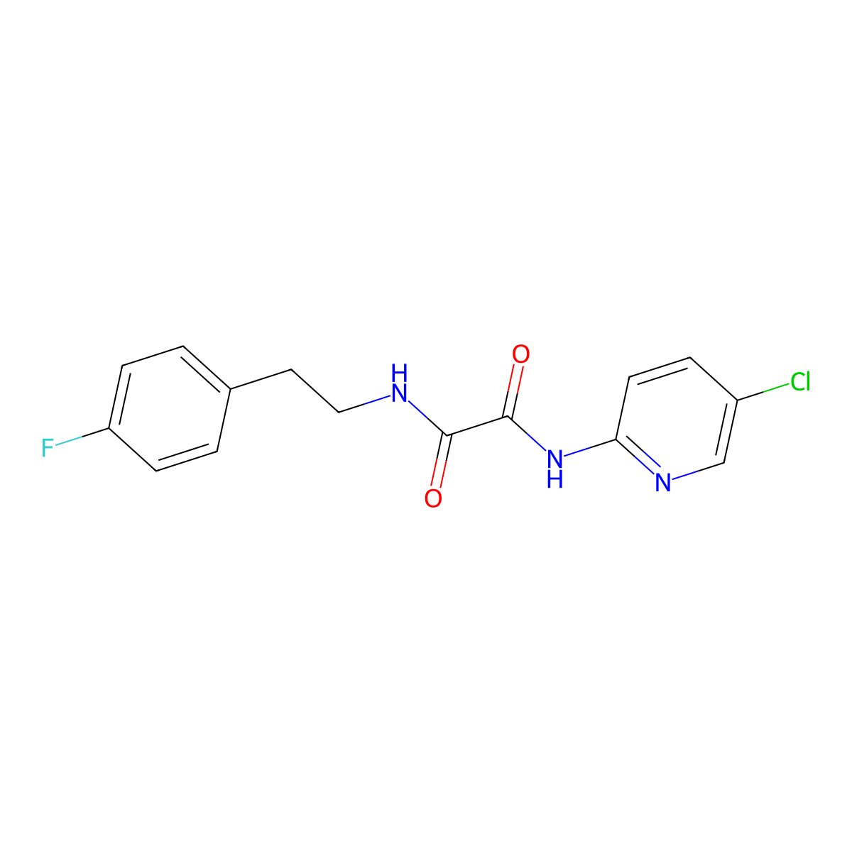 N1-(5-chloropyridin-2-yl)-N2-(4-fluorophenethyl)oxalamide molecular structure, CAS 1209680-85-2