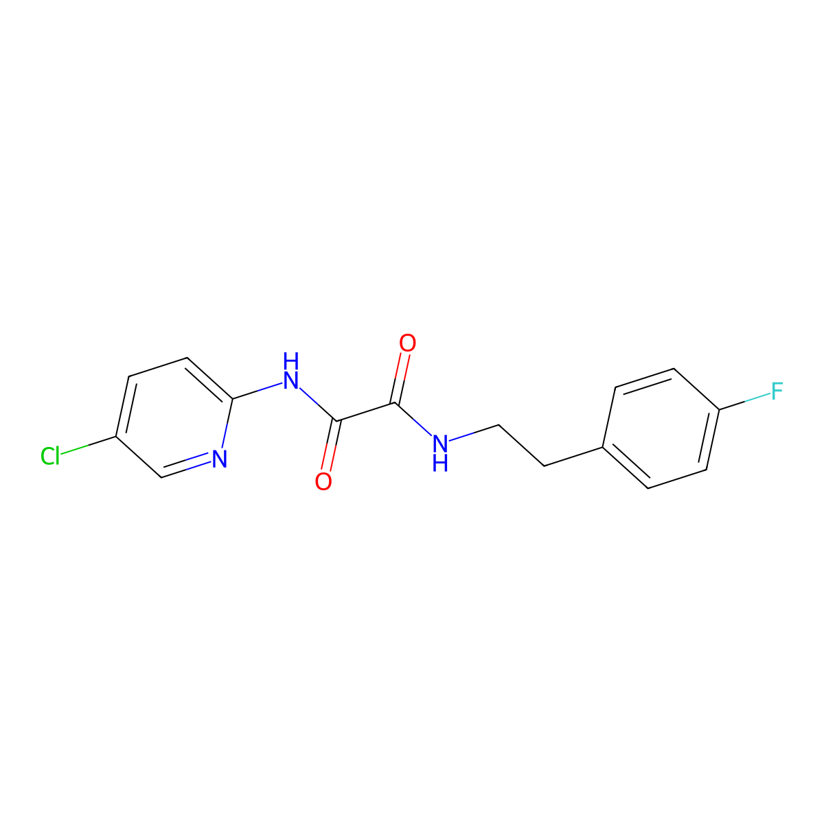 N1-(5-chloropyridin-2-yl)-N2-(4-fluorophenethyl)oxalamide molecular structure, CAS 1209680-85-2