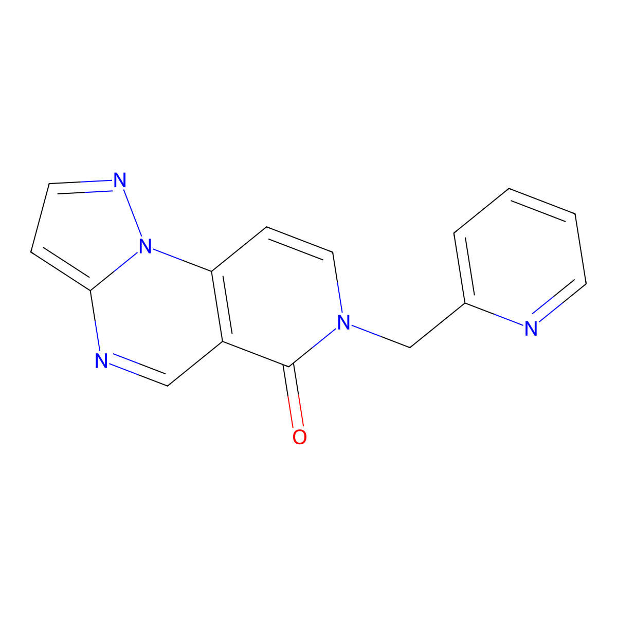 7-(pyridin-2-ylmethyl)pyrazolo[1,5-a]pyrido[3,4-e]pyrimidin-6(7H)-one molecular structure, CAS 1209689-14-4