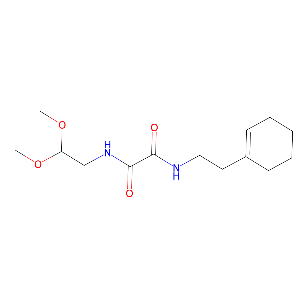 N'-[2-(cyclohex-1-en-1-yl)ethyl]-N-(2,2-dimethoxyethyl)ethanediamide molecular structure, CAS 1209700-09-3