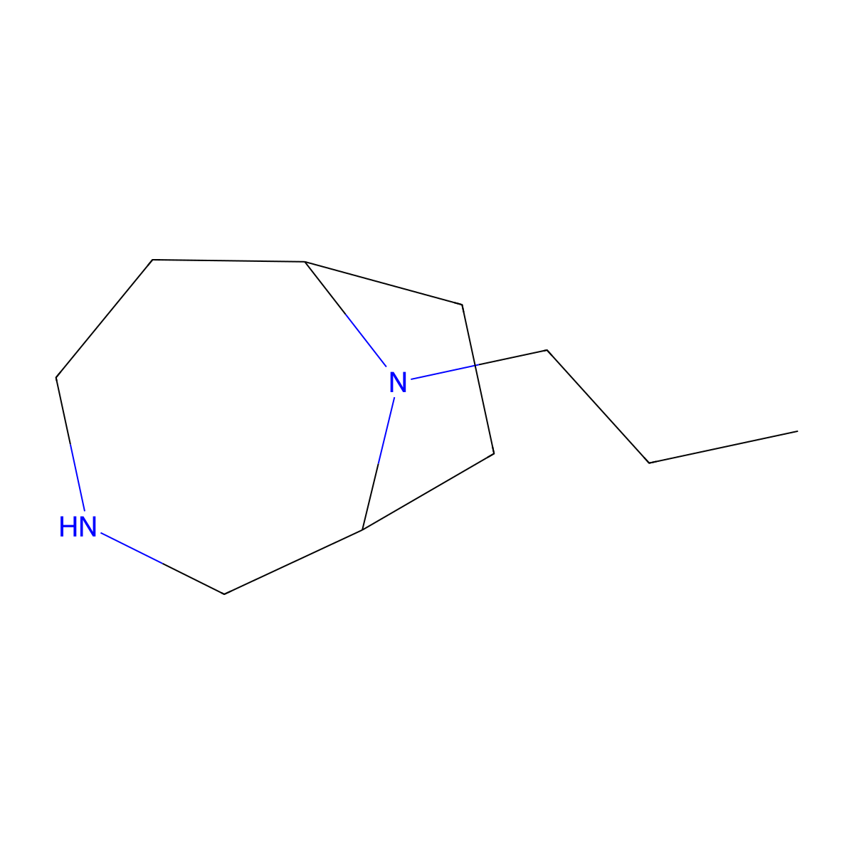 9-Propyl-3,9-diazabicyclo[4.2.1]nonane molecular structure, CAS 1209702-05-5