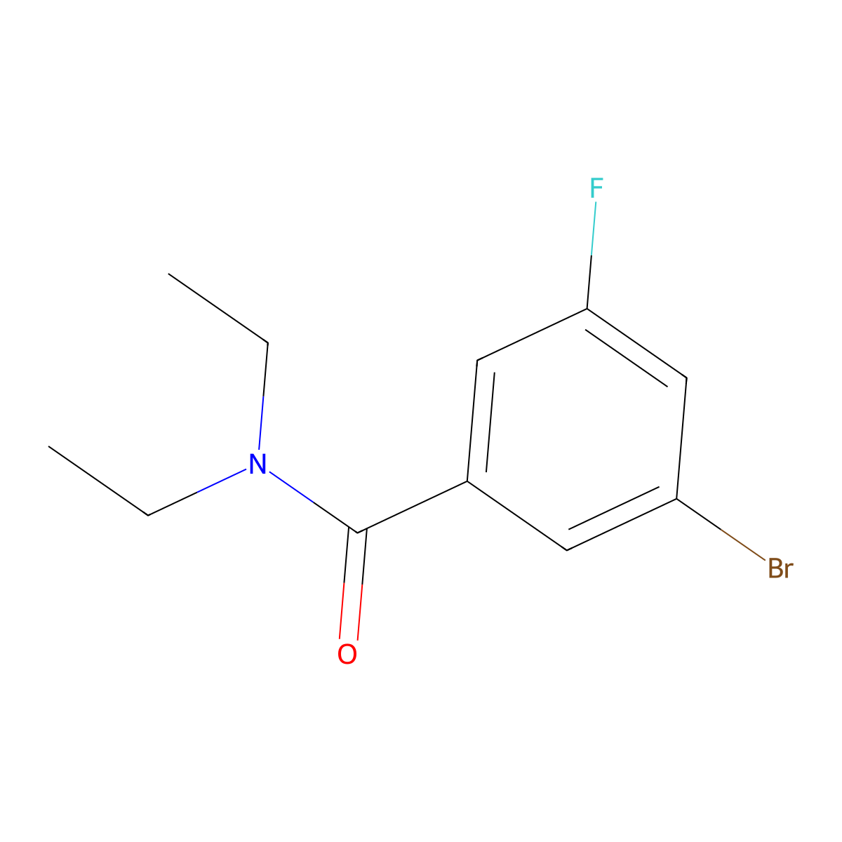 Diethyl 3-Bromo-5-fluorobenzamide molecular structure, CAS 1209709-58-9