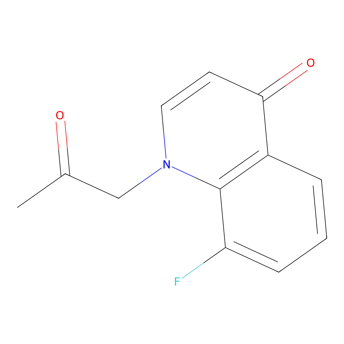8-Fluoro-1-(2-oxopropyl)quinolin-4(1H)-one molecular structure, CAS 1209714-45-3