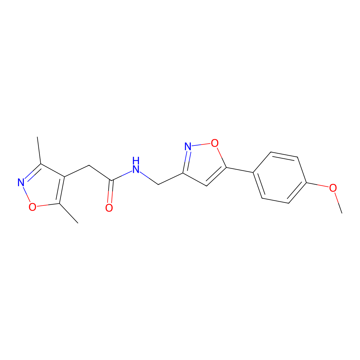 2-(3,5-dimethylisoxazol-4-yl)-N-((5-(4-methoxyphenyl)isoxazol-3-yl)methyl)acetamide molecular structure, CAS 1209715-90-1