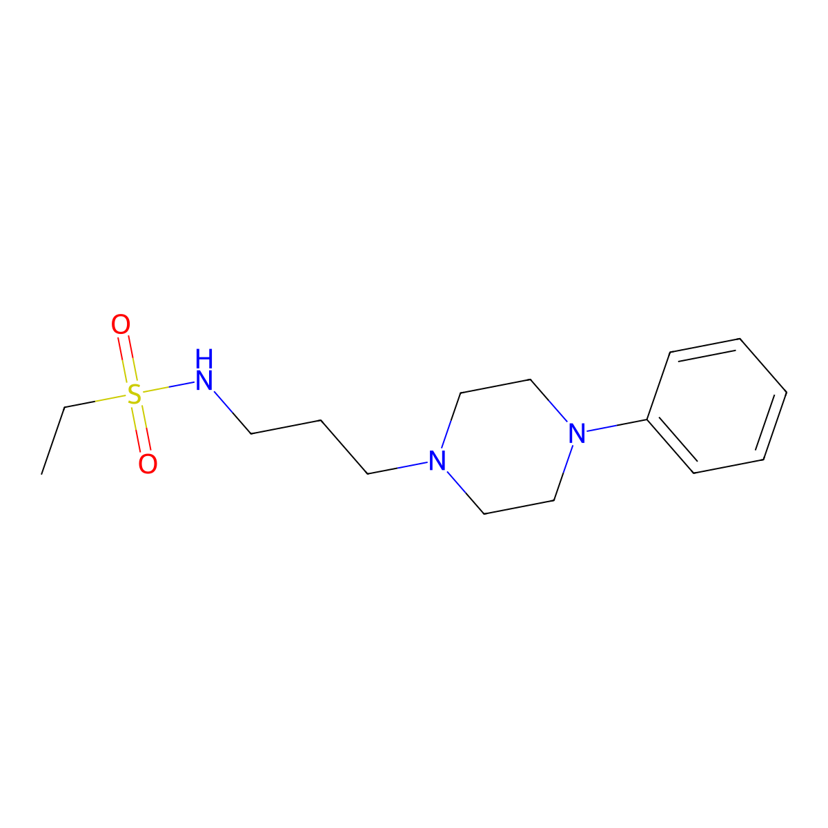N-(3-(4-phenylpiperazin-1-yl)propyl)ethanesulfonamide molecular structure, CAS 1209716-31-3