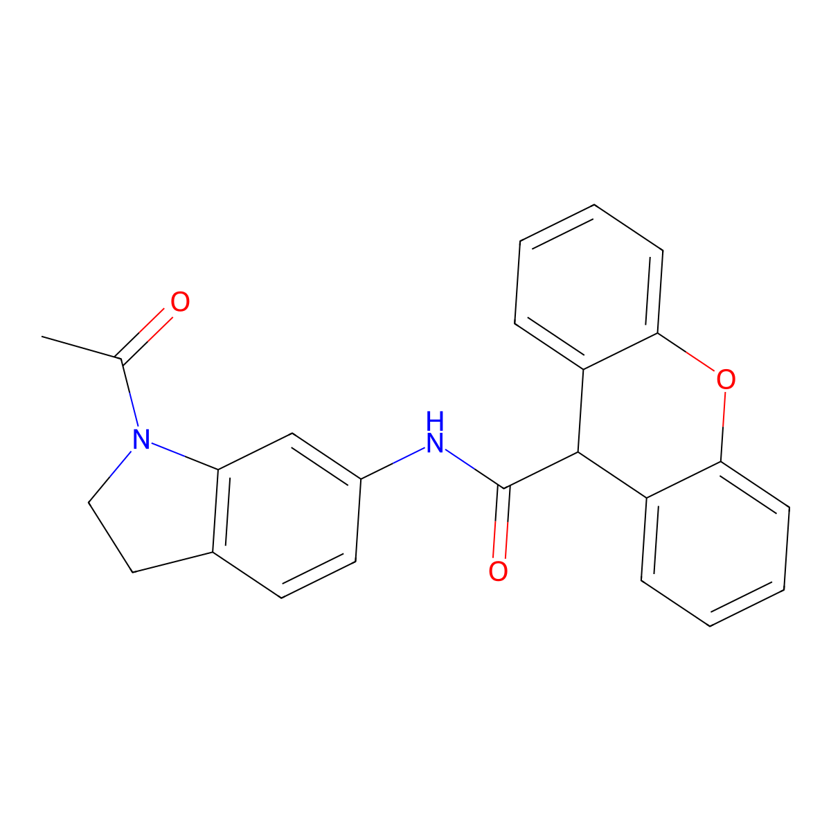 N-(1-acetylindolin-6-yl)-9H-xanthene-9-carboxamide molecular structure, CAS 1209716-34-6