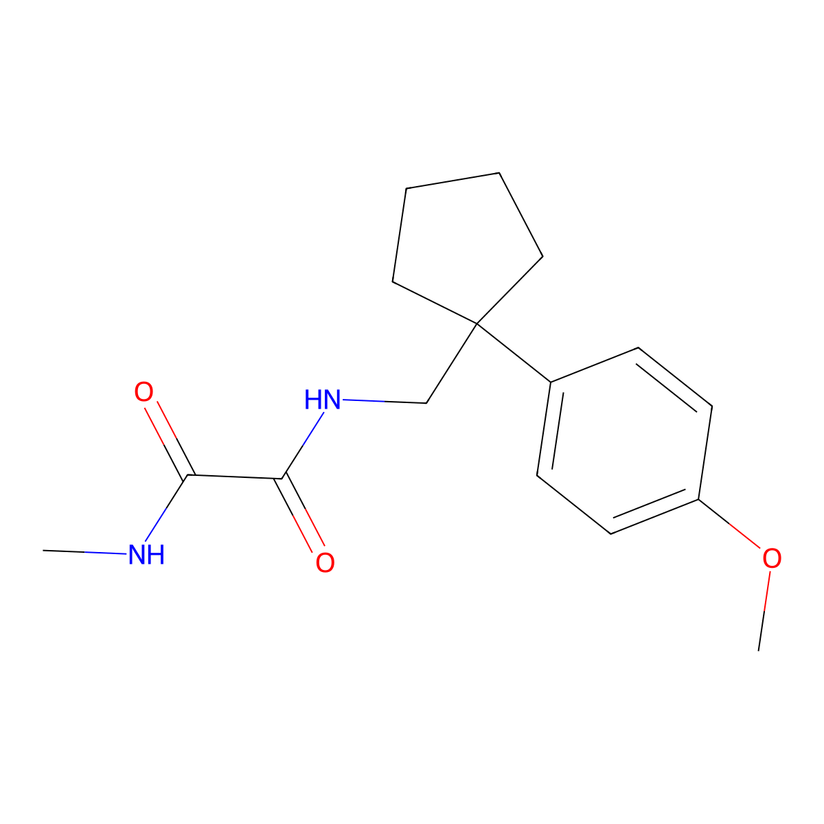 N1-((1-(4-methoxyphenyl)cyclopentyl)methyl)-N2-methyloxalamide molecular structure, CAS 1209717-82-7