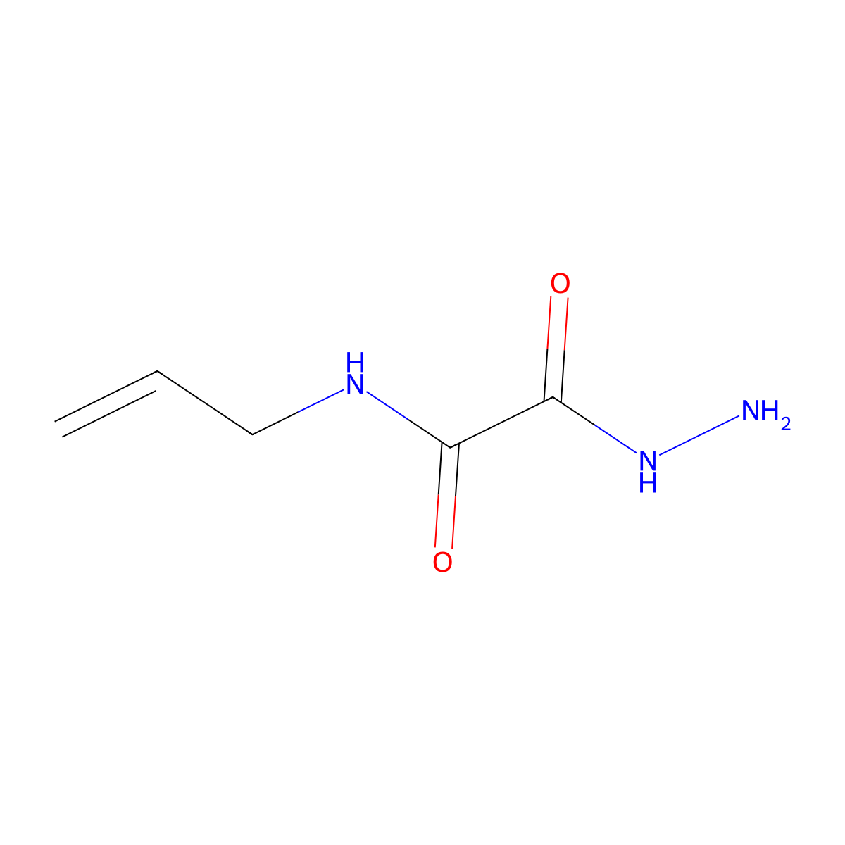 2-hydrazinyl-2-oxo-N-(prop-2-en-1-yl)acetamide molecular structure, CAS 120972-07-8