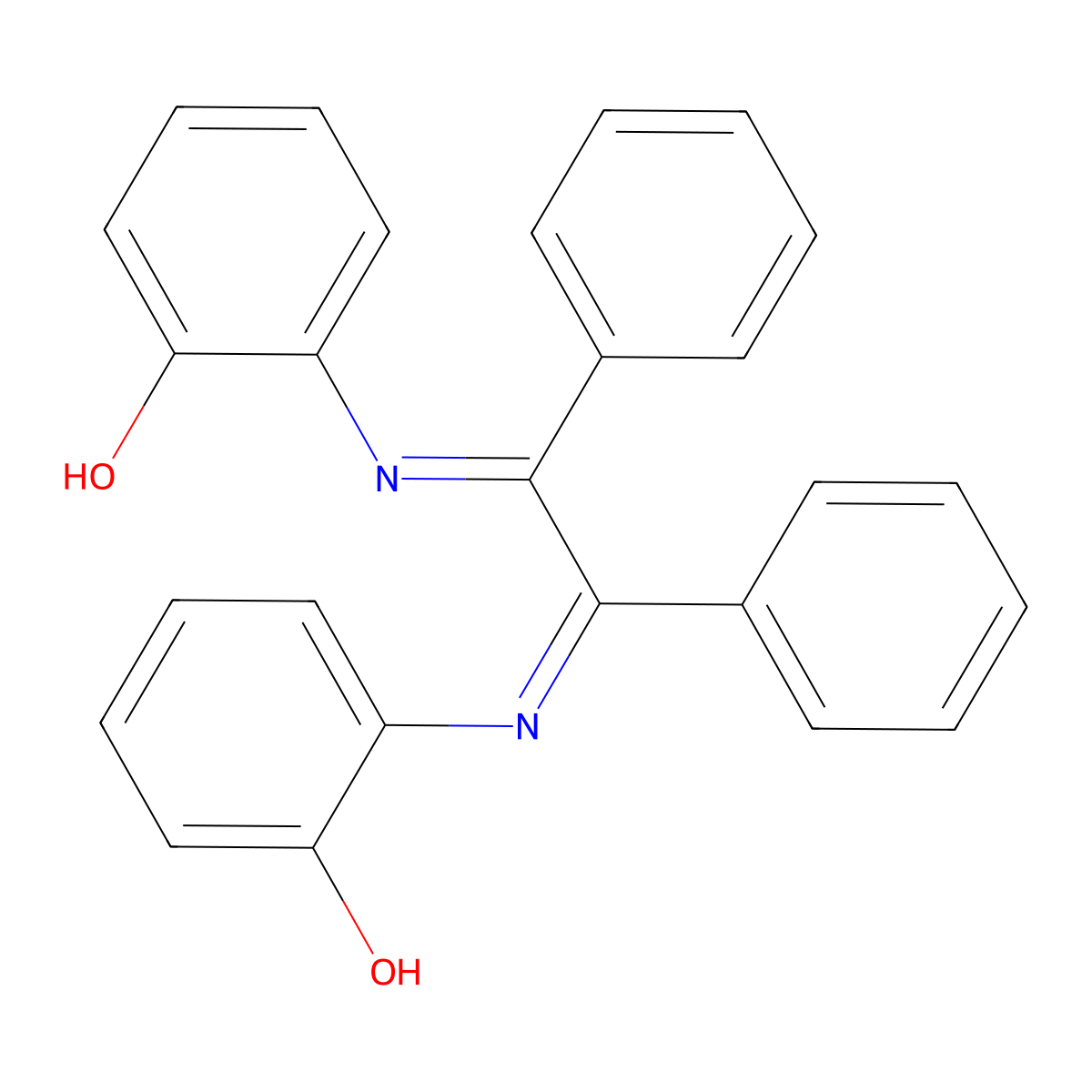 N,N'-Bis(2-hydroxyphenyl)-1,2-diphenyl-1,2-ethanediimine molecular structure, CAS 120972-67-0