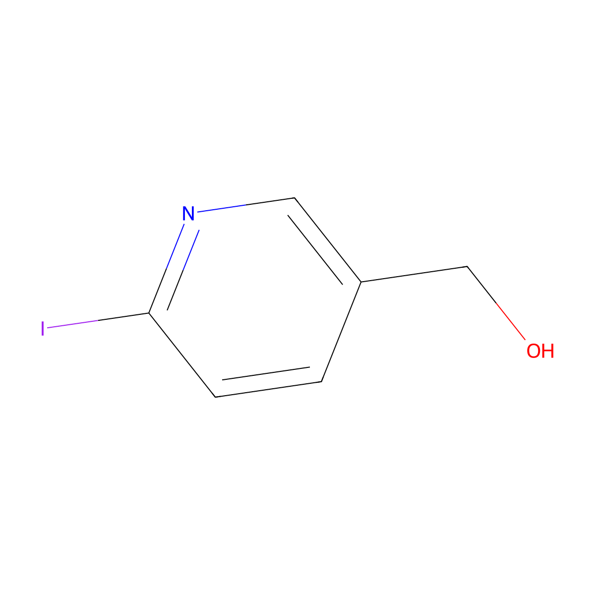 (6-Iodopyridin-3-yl)methanol molecular structure, CAS 120972-91-0