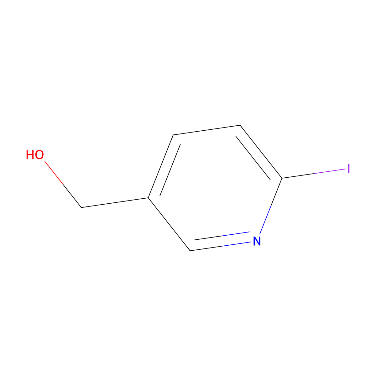 (6-Iodopyridin-3-yl)methanol molecular structure, CAS 120972-91-0