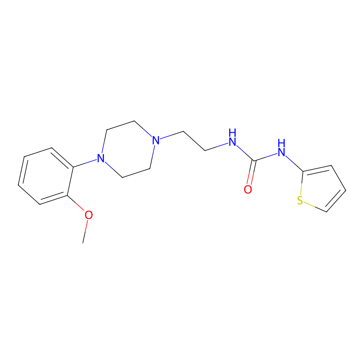 1-(2-(4-(2-Methoxyphenyl)piperazin-1-yl)ethyl)-3-(thiophen-2-yl)urea molecular structure, CAS 1209725-67-6