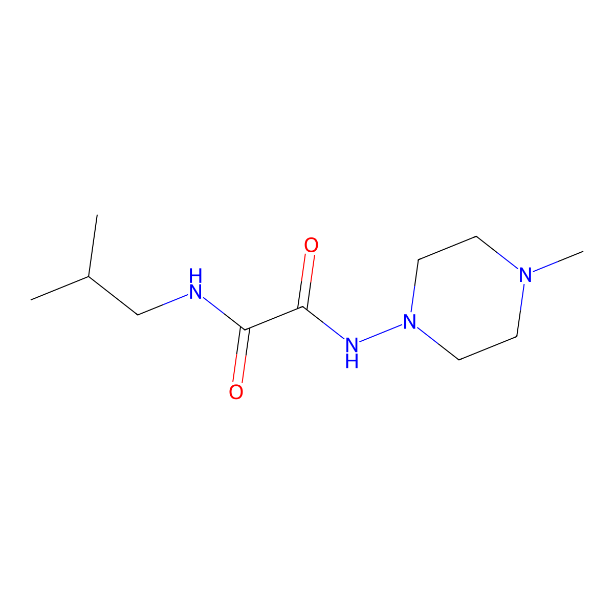 N1-isobutyl-N2-(4-methylpiperazin-1-yl)oxalamide molecular structure, CAS 1209726-29-3