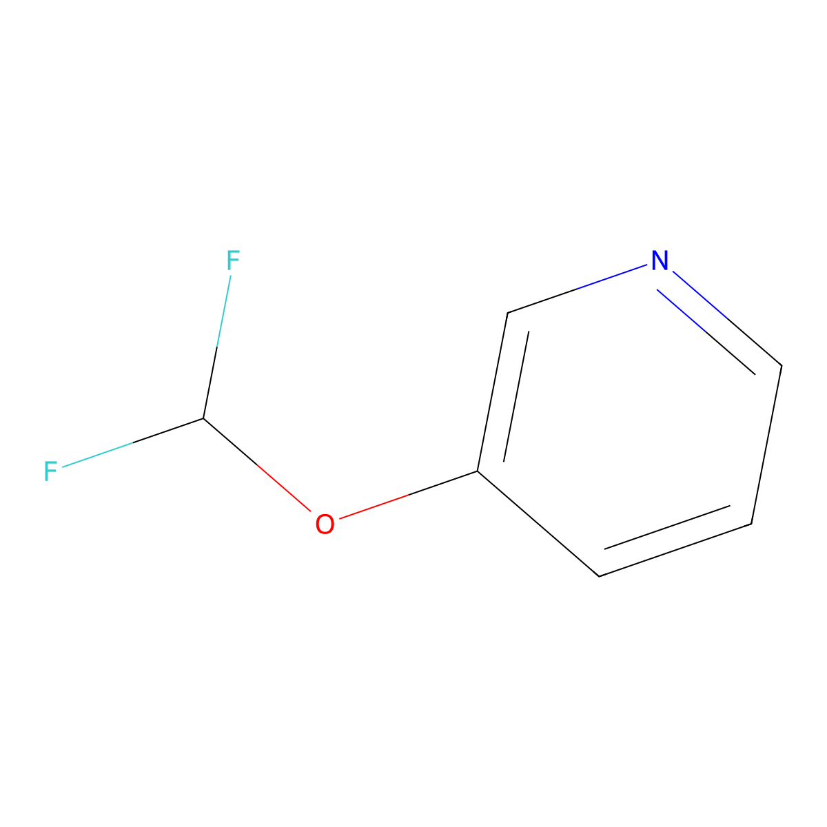 3-(Difluoromethoxy)pyridine molecular structure, CAS 1209729-90-7