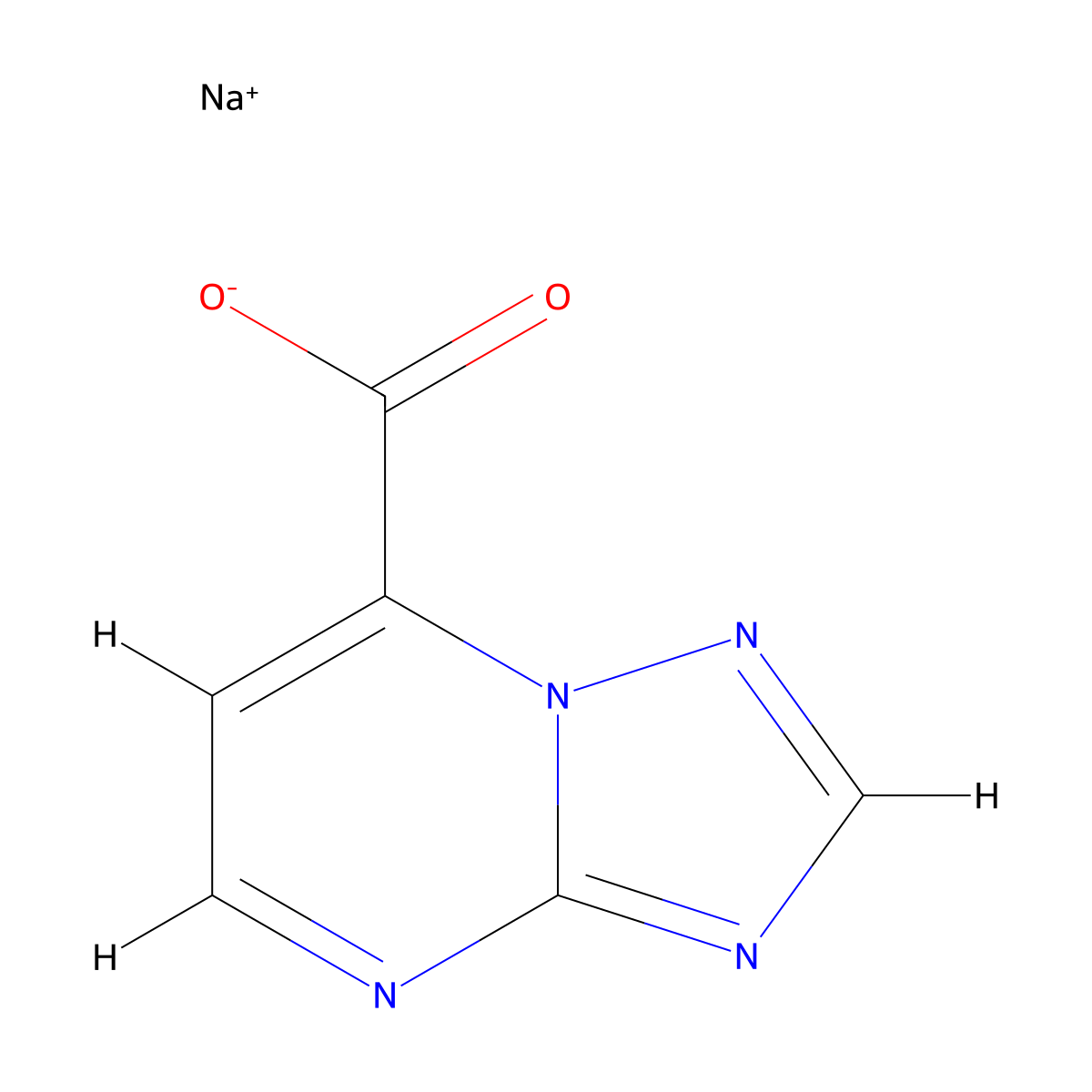 Sodium [1,2,4]triazolo[1,5-a]pyrimidine-7-carboxylate molecular structure, CAS 1209736-28-6