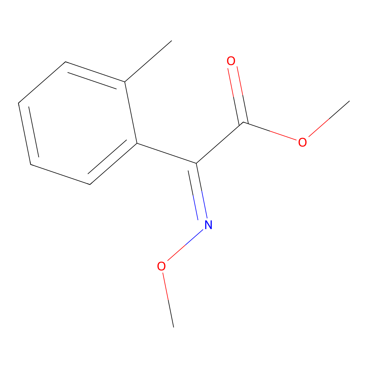 Methyl (2E)-(methoxyimino)(2-methylphenyl)acetate molecular structure, CAS 120974-97-2