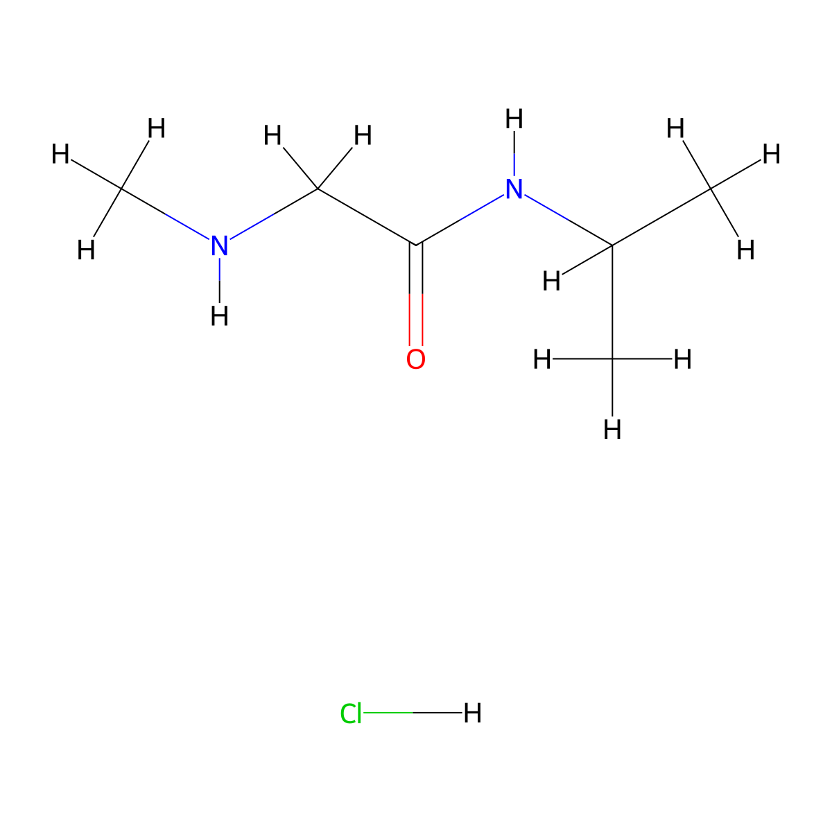 2-(methylamino)-N-(propan-2-yl)acetamide hydrochloride molecular structure, CAS 1209744-77-3