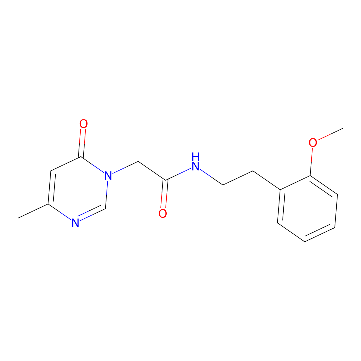 N-(2-methoxyphenethyl)-2-(4-methyl-6-oxopyrimidin-1(6H)-yl)acetamide molecular structure, CAS 1209748-91-3