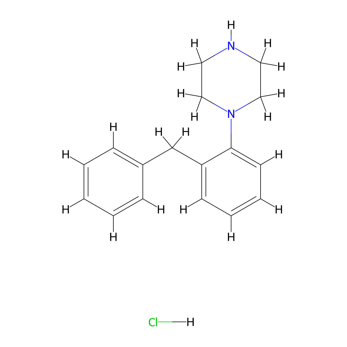1-(2-Benzylphenyl)piperazine xhydrochloride molecular structure, CAS 120975-06-6