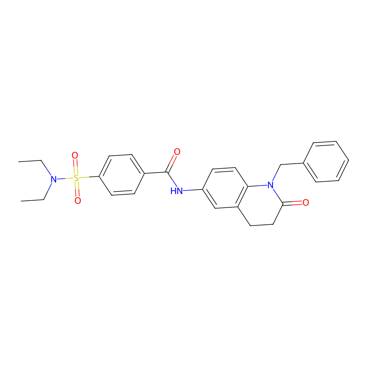 N-(1-benzyl-2-oxo-1,2,3,4-tetrahydroquinolin-6-yl)-4-(N,N-diethylsulfamoyl)benzamide molecular structure, CAS 1209755-86-1