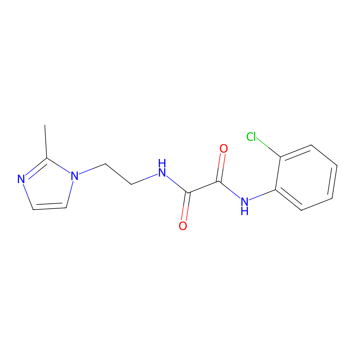 N1-(2-chlorophenyl)-N2-(2-(2-methyl-1H-imidazol-1-yl)ethyl)oxalamide molecular structure, CAS 1209763-05-2