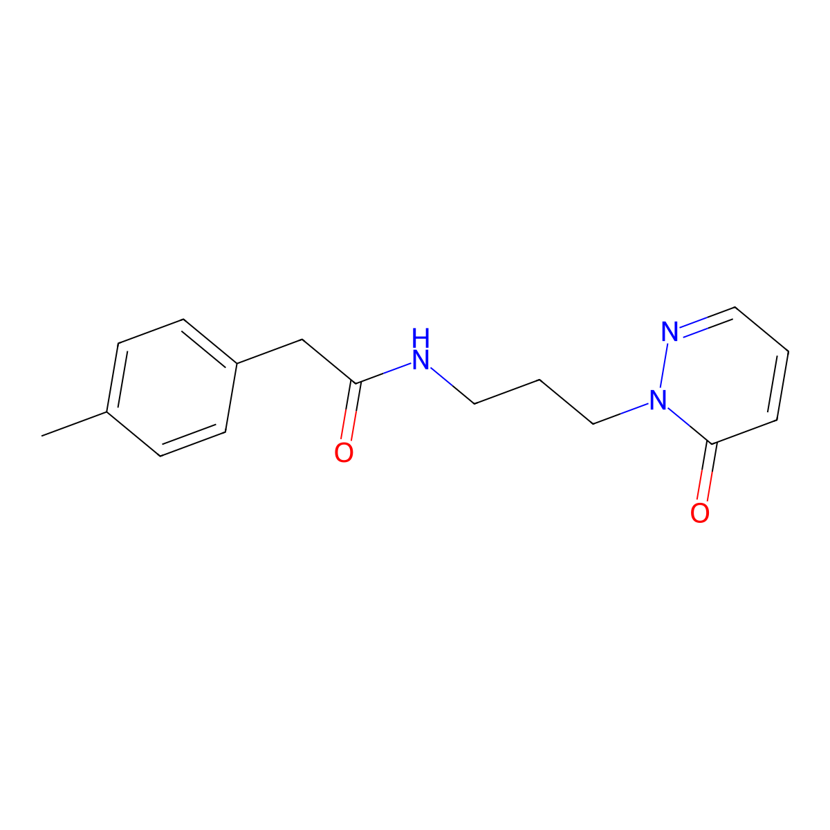N-(3-(6-oxopyridazin-1(6H)-yl)propyl)-2-(p-tolyl)acetamide molecular structure, CAS 1209777-34-3