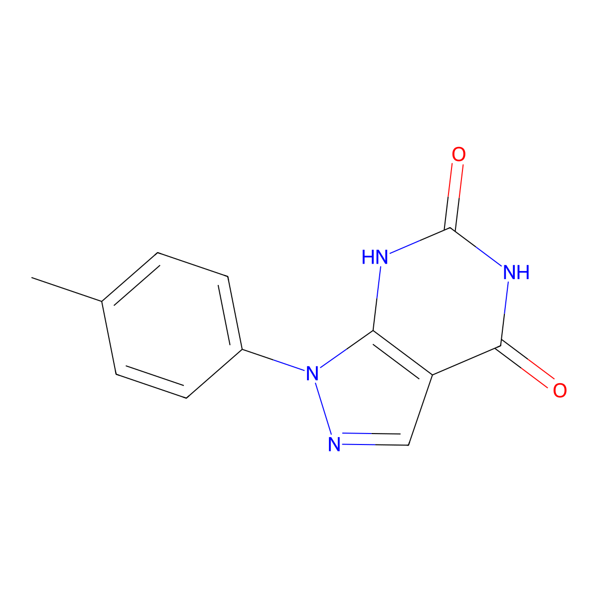 1-(p-Tolyl)-1H-pyrazolo[3,4-d]pyrimidine-4,6-diol molecular structure, CAS 1209777-97-8