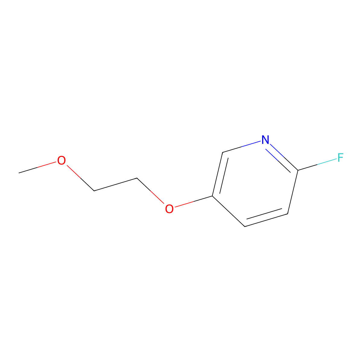 2-Fluoro-5-(2-methoxyethoxy)pyridine molecular structure, CAS 1209778-75-5