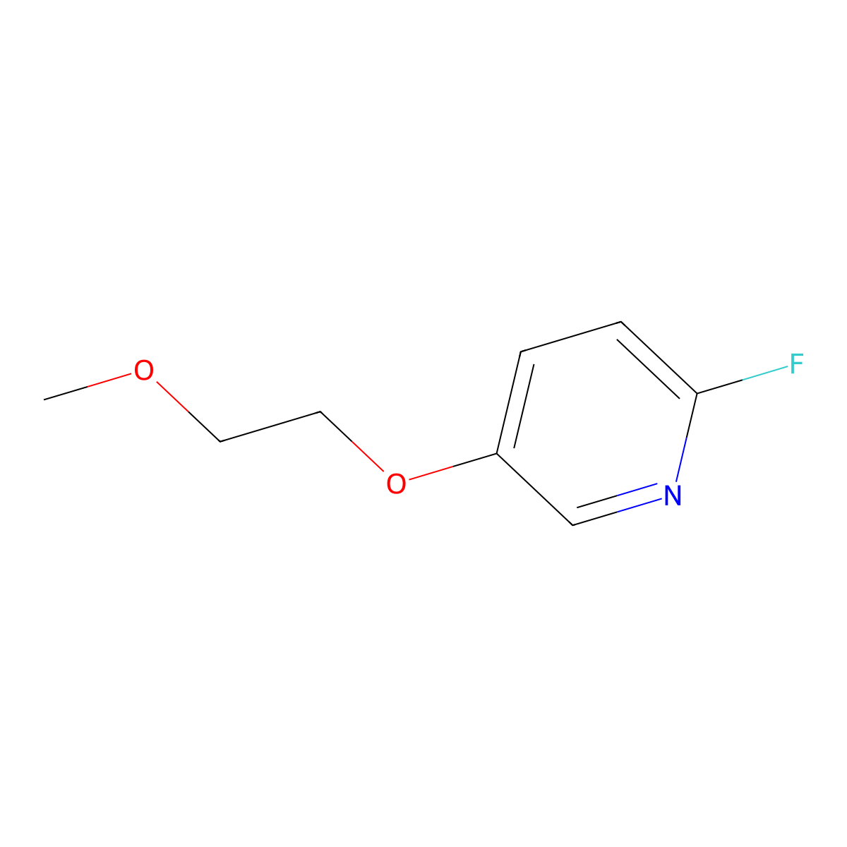 2-Fluoro-5-(2-methoxyethoxy)pyridine molecular structure, CAS 1209778-75-5