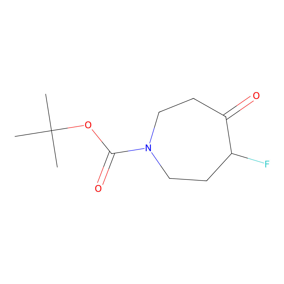 tert-Butyl 4-fluoro-5-oxoazepane-1-carboxylate molecular structure, CAS 1209780-32-4