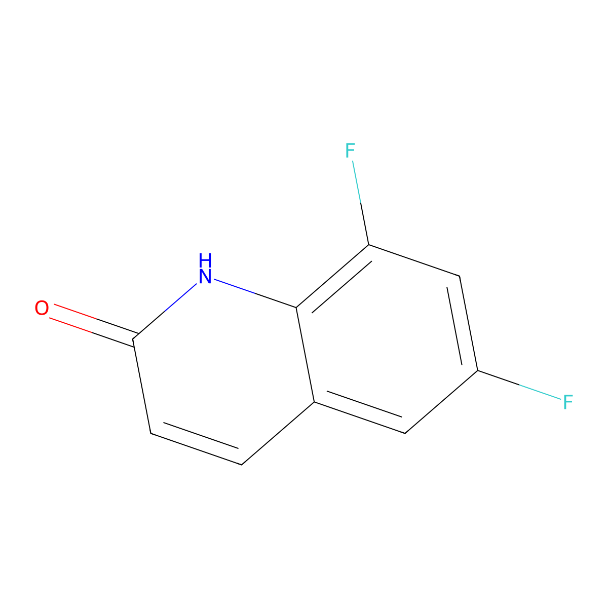 6,8-Difluoroquinolin-2-ol molecular structure, CAS 1209780-69-7