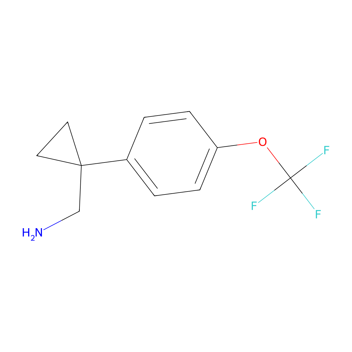 1-[4-(Trifluoromethoxy)phenyl]cyclopropanemethanamine molecular structure, CAS 1209782-81-9