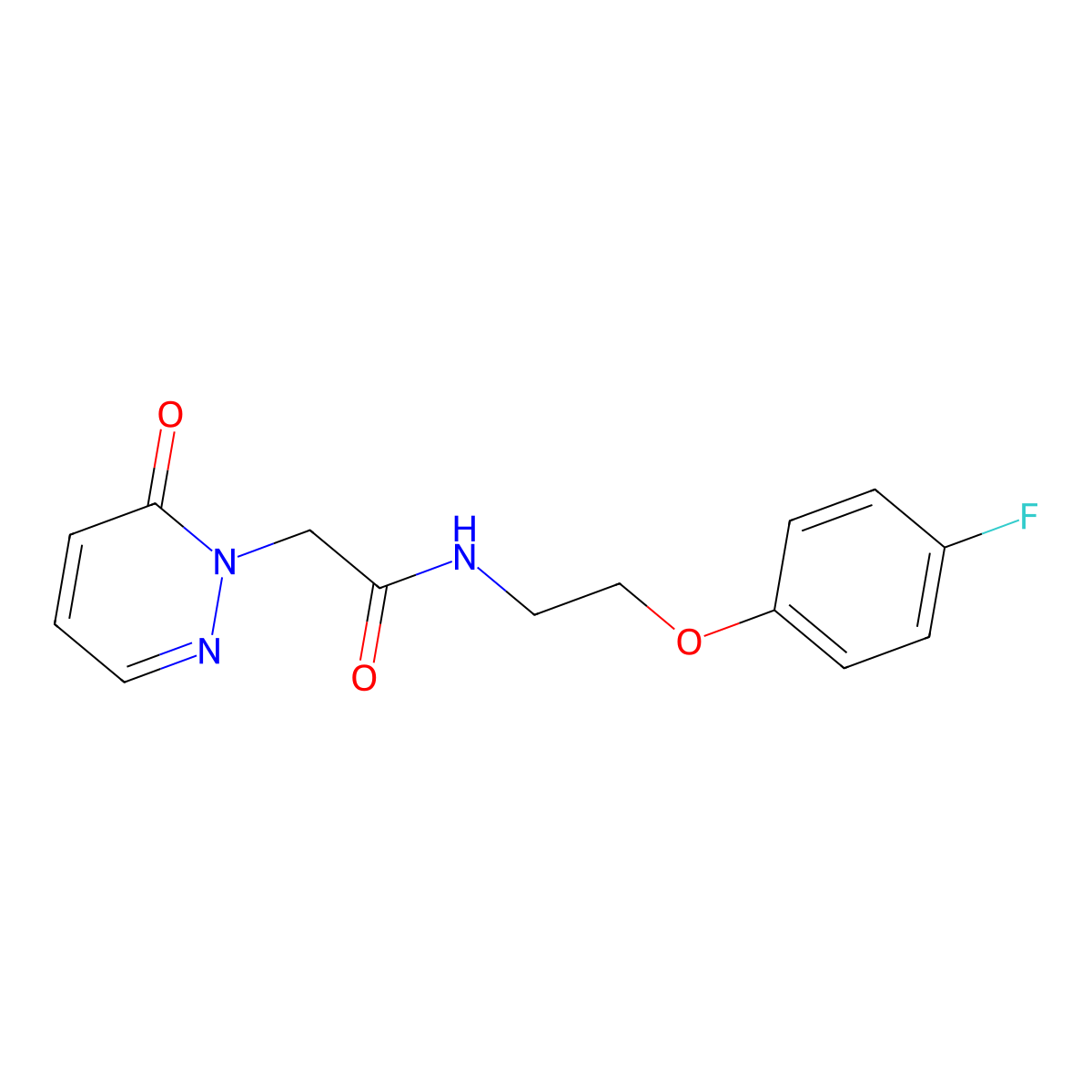 N-[2-(4-fluorophenoxy)ethyl]-2-(6-oxo-1,6-dihydropyridazin-1-yl)acetamide molecular structure, CAS 1209784-06-4