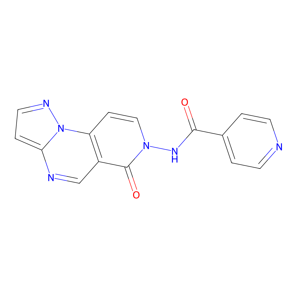 N-(6-oxopyrazolo[1,5-a]pyrido[3,4-e]pyrimidin-7(6H)-yl)isonicotinamide molecular structure, CAS 1209787-38-1