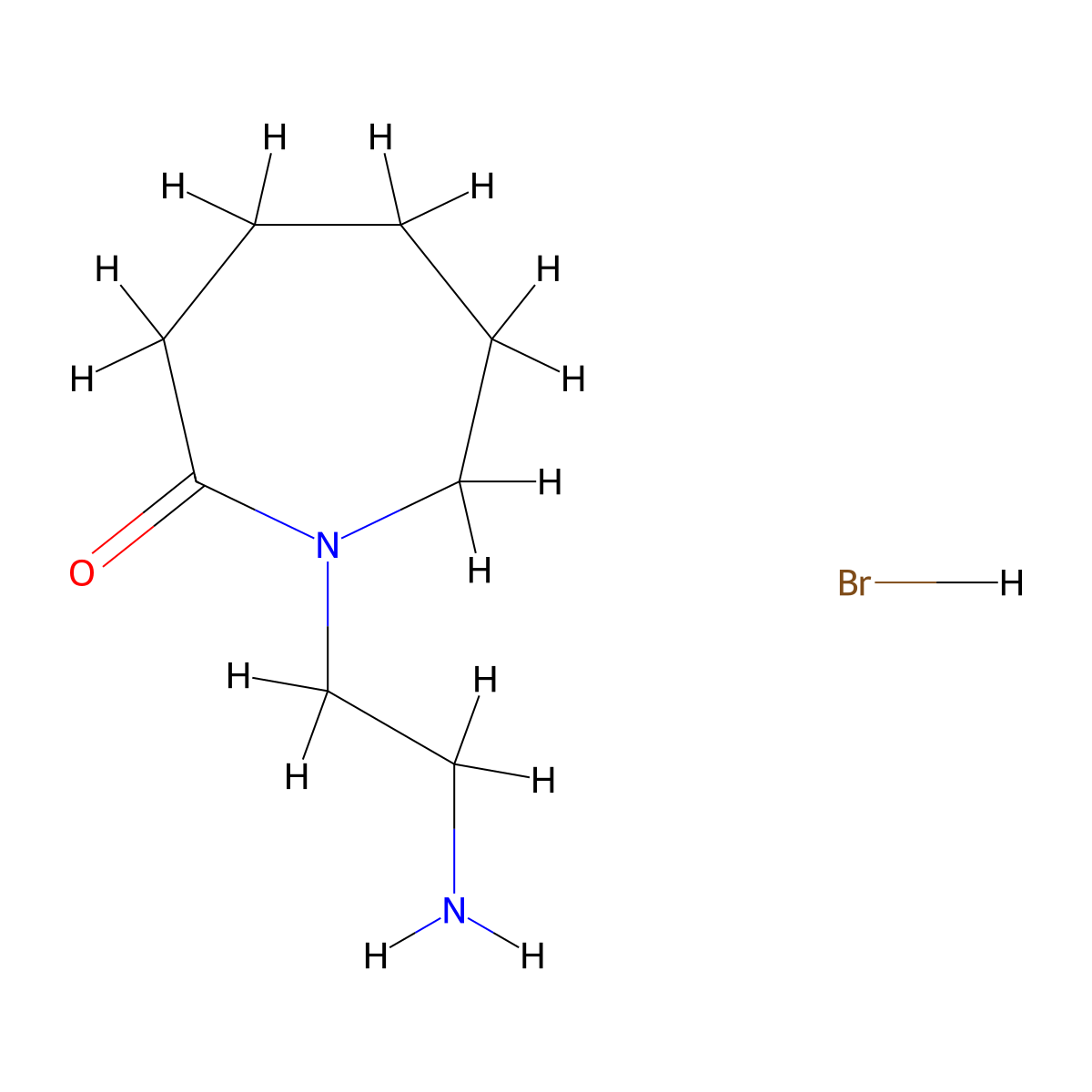 1-(2-Aminoethyl)azepan-2-one hydrobromide molecular structure, CAS 1209789-56-9