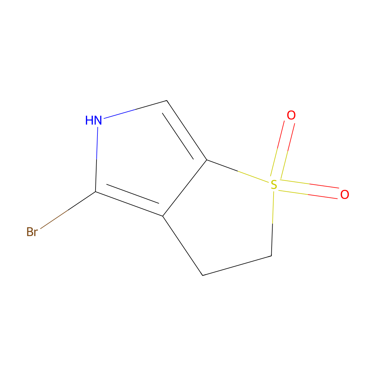 4-Bromo-2H,3H,5H-1lambda6-thieno[2,3-c]pyrrole-1,1-dione molecular structure, CAS 1209795-17-4