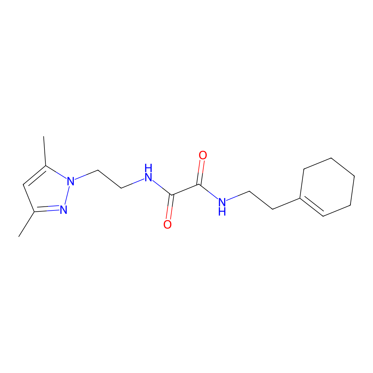 N1-(2-(cyclohex-1-en-1-yl)ethyl)-N2-(2-(3,5-dimethyl-1H-pyrazol-1-yl)ethyl)oxalamide molecular structure, CAS 1209799-39-2