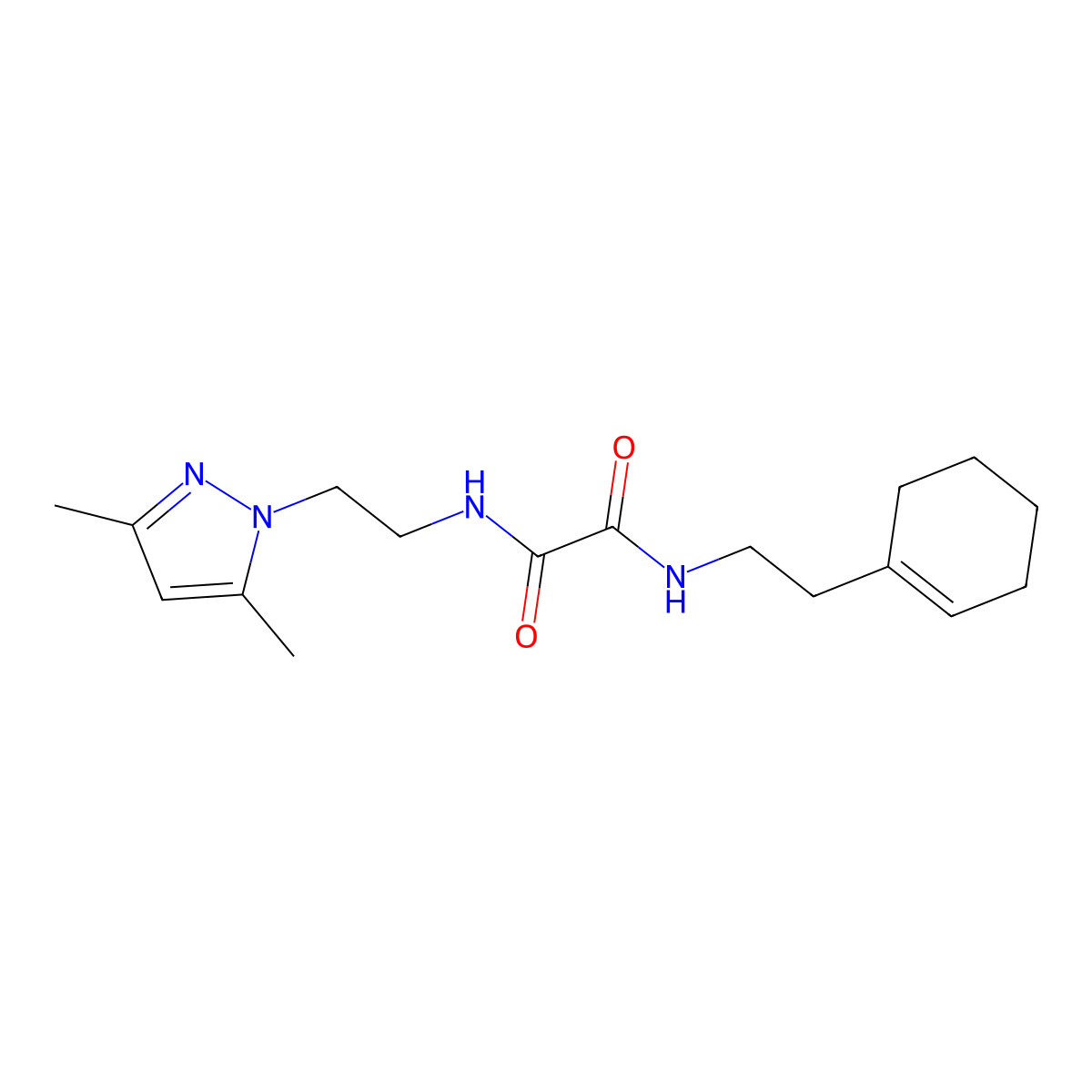 N1-(2-(cyclohex-1-en-1-yl)ethyl)-N2-(2-(3,5-dimethyl-1H-pyrazol-1-yl)ethyl)oxalamide molecular structure, CAS 1209799-39-2
