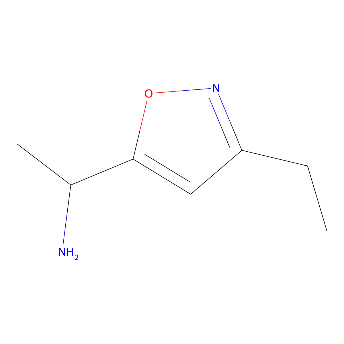 1-(3-Ethylisoxazol-5-yl)ethanamine molecular structure, CAS 1209818-13-2