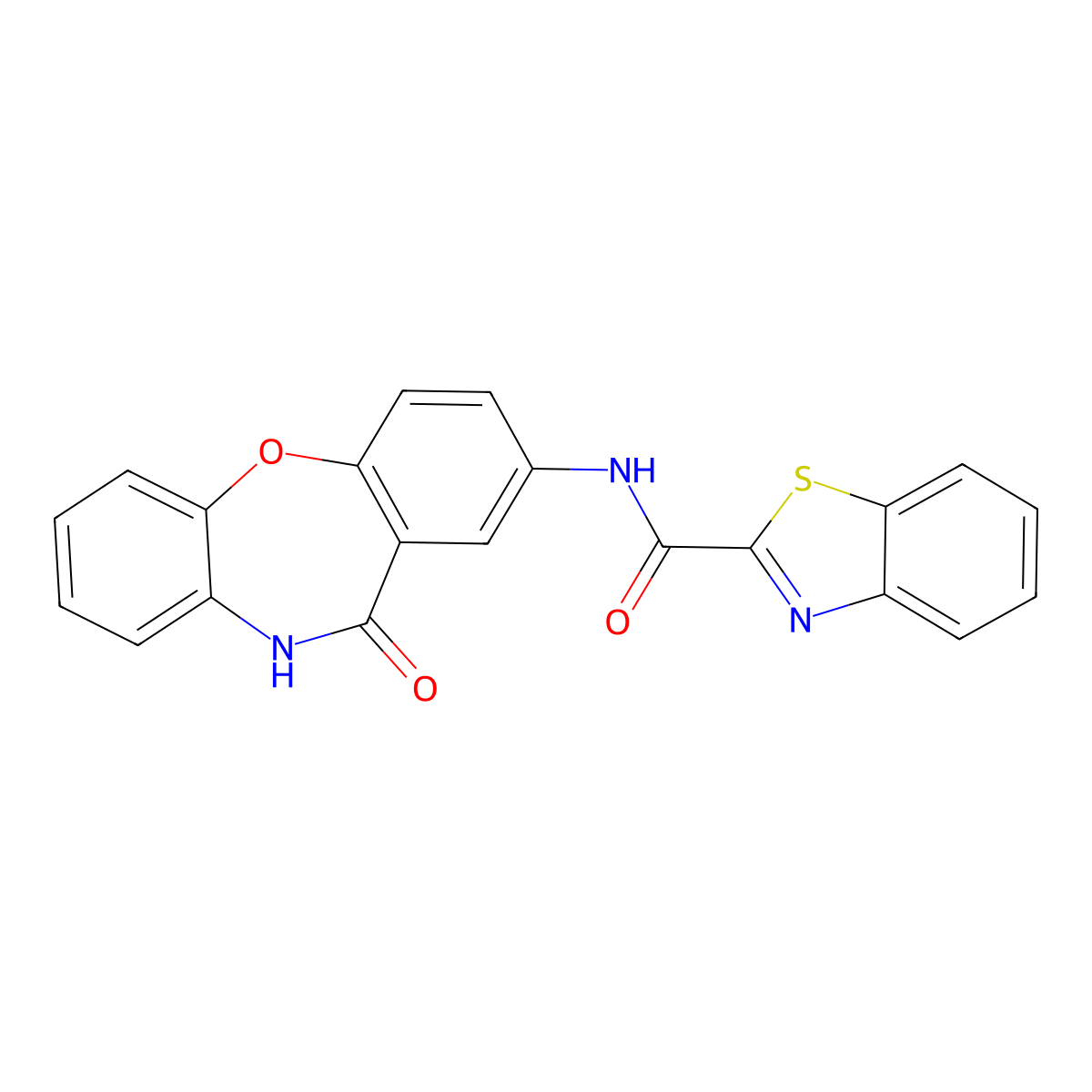 N-{10-oxo-2-oxa-9-azatricyclo[9.4.0.0^{3,8}]pentadeca-1(11),3(8),4,6,12,14-hexaen-13-yl}-1,3-benzothiazole-2-carboxamide molecular structure, CAS 1209839-29-1