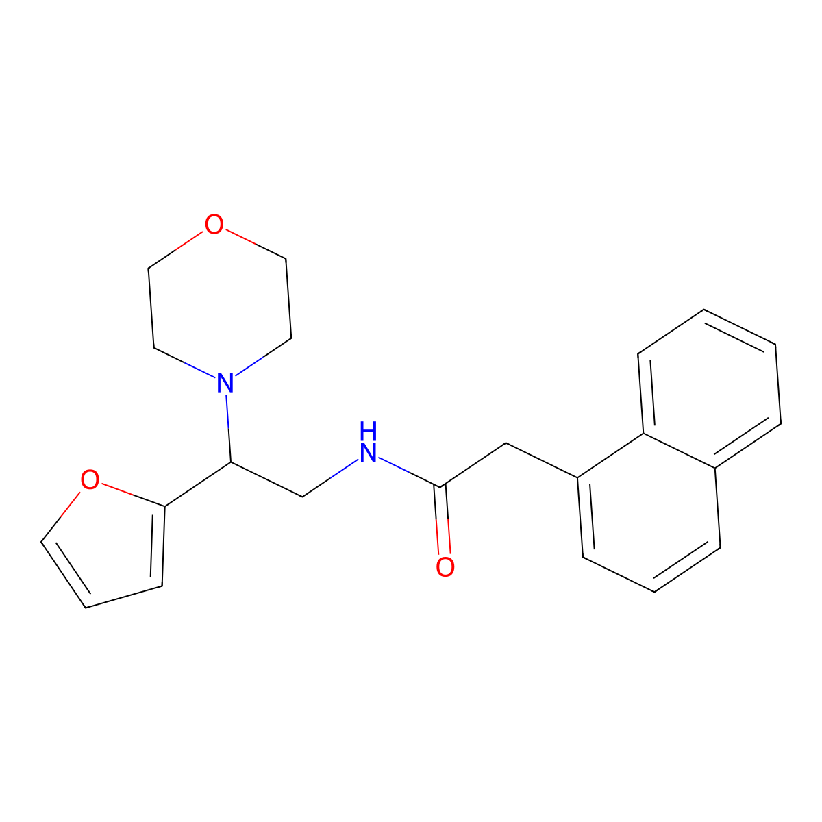 N-(2-(furan-2-yl)-2-morpholinoethyl)-2-(naphthalen-1-yl)acetamide molecular structure, CAS 1209839-39-3