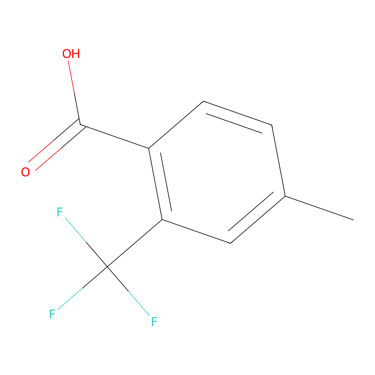 4-methyl-2-(trifluoromethyl)benzoic Acid molecular structure, CAS 120985-64-0